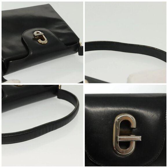 GUCCI Hand Bag Leather Black Gold Auth ep10870 - Picture 16 of 16